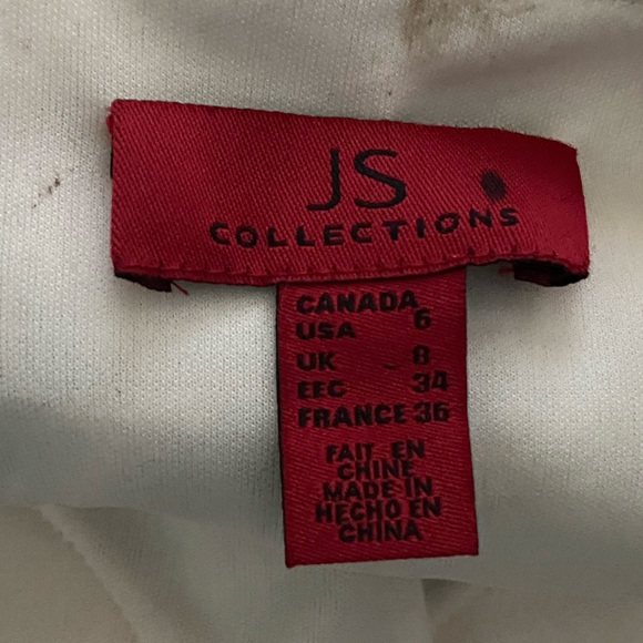 JS Collections Tiered Gold Ruffle Mini Dress - Picture 5 of 5